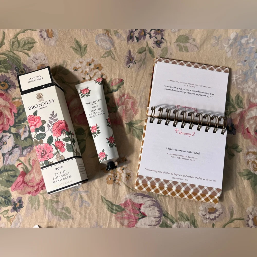 Bronnley Rose Botanical Hand Balm & in inspiration calendar